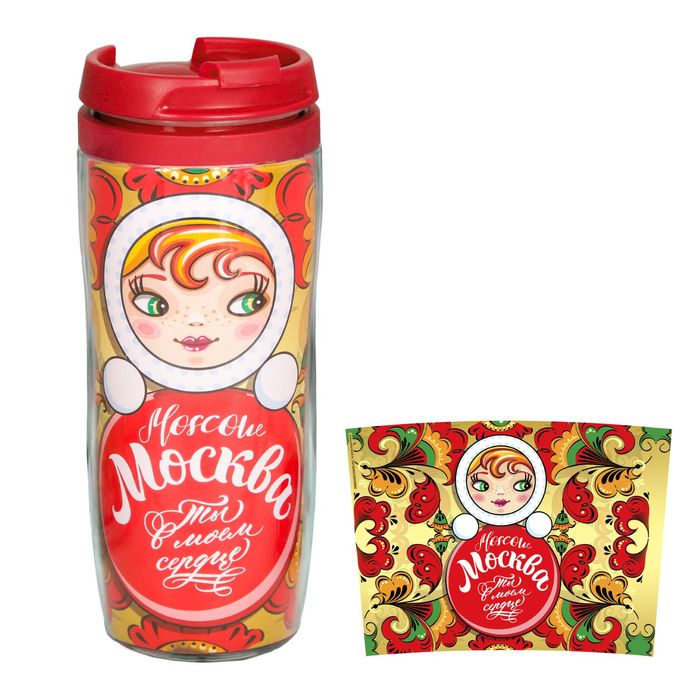 Термостакан «Москва. Борецкая роспись», 350 мл