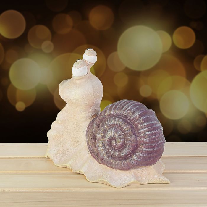 Садовая фигура "Улитка" цветная, 22х35х30