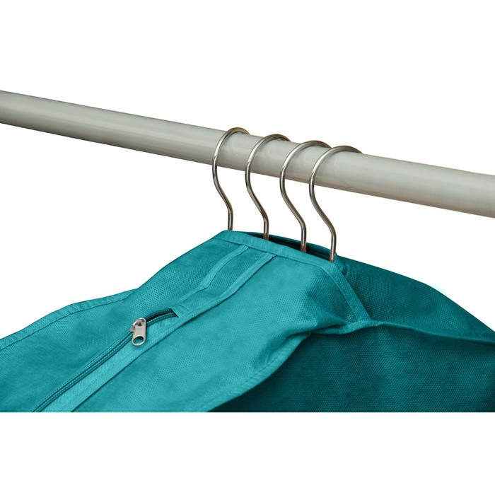 Чехол для одежды двойной длинный, цвет бирюзовый