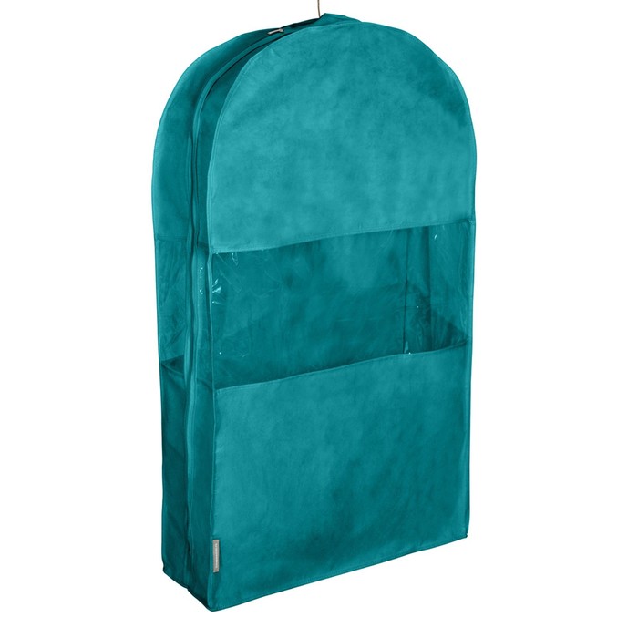 Чехол для одежды двойной короткий, цвет бирюзовый