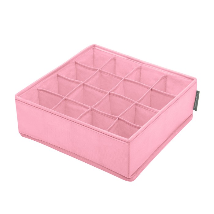Органайзер для белья, 16 ячеек, цвет розовый