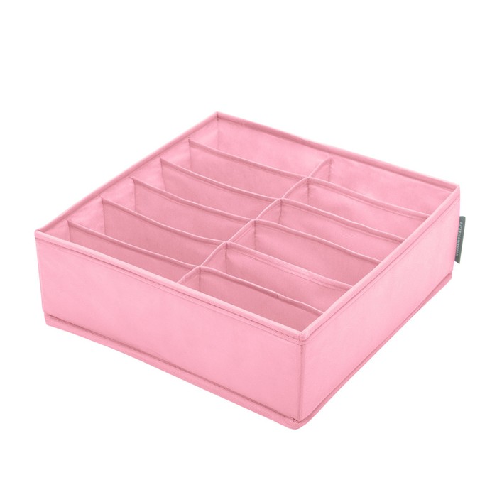 Органайзер для белья, 12 ячеек, цвет розовый