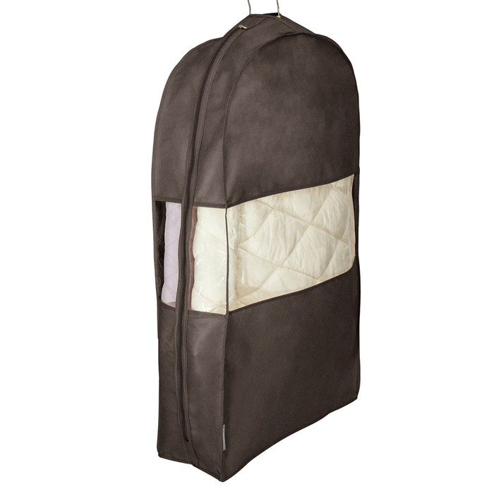 Чехол для одежды двойной длинный, цвет коричневый