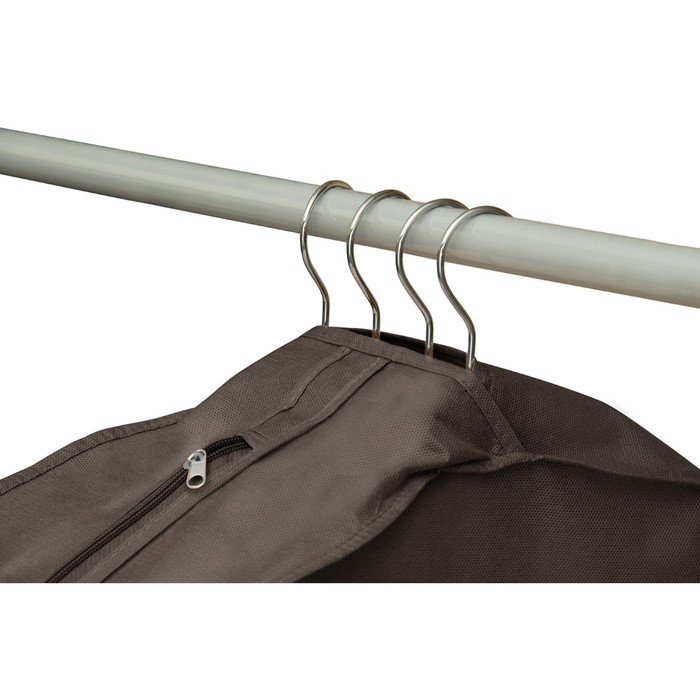 Чехол для одежды двойной длинный, цвет коричневый