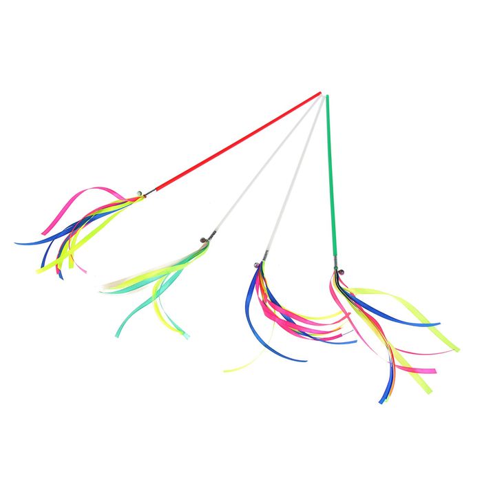 Дразнилка с лентами, 37 см, микс цветов