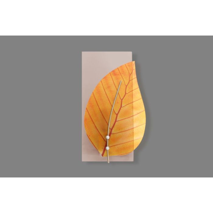 Бра "Лист" 1 лампа E14 40Вт бронза-желтый (узор)