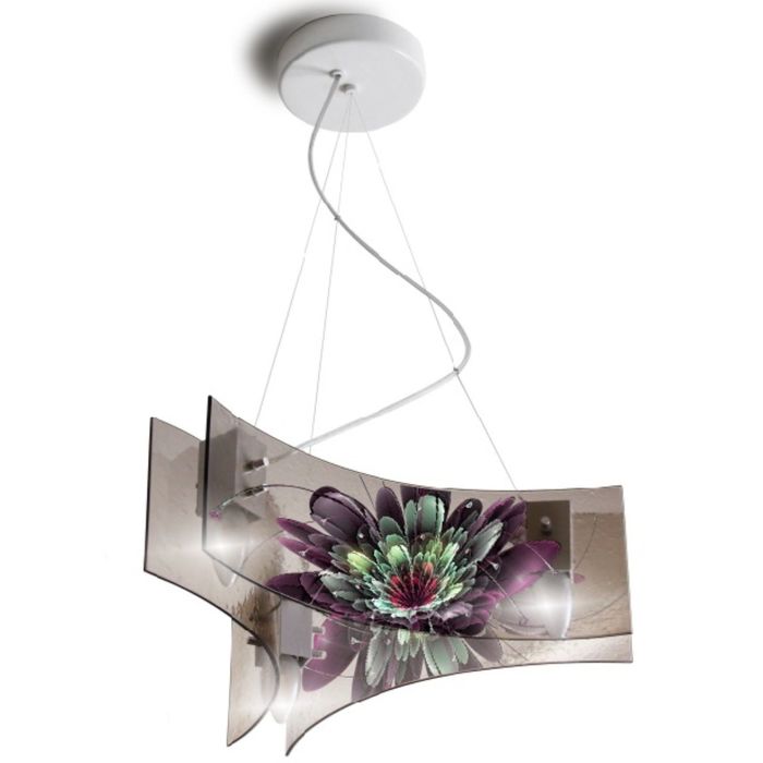 Люстра подвесная "Аллора" E14 40Вт фиолетовый 46х46х70 см.