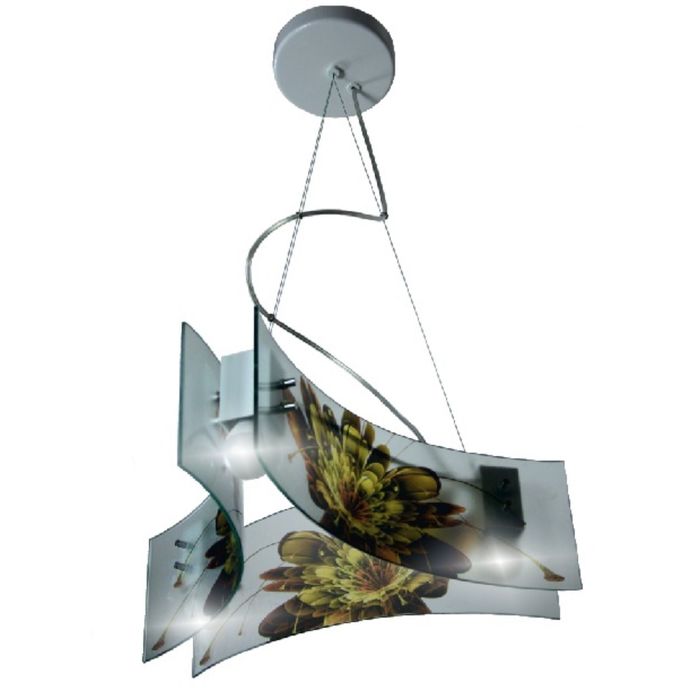 Люстра подвесная "Аллора" E14 40Вт желтый 46х46х70 см.