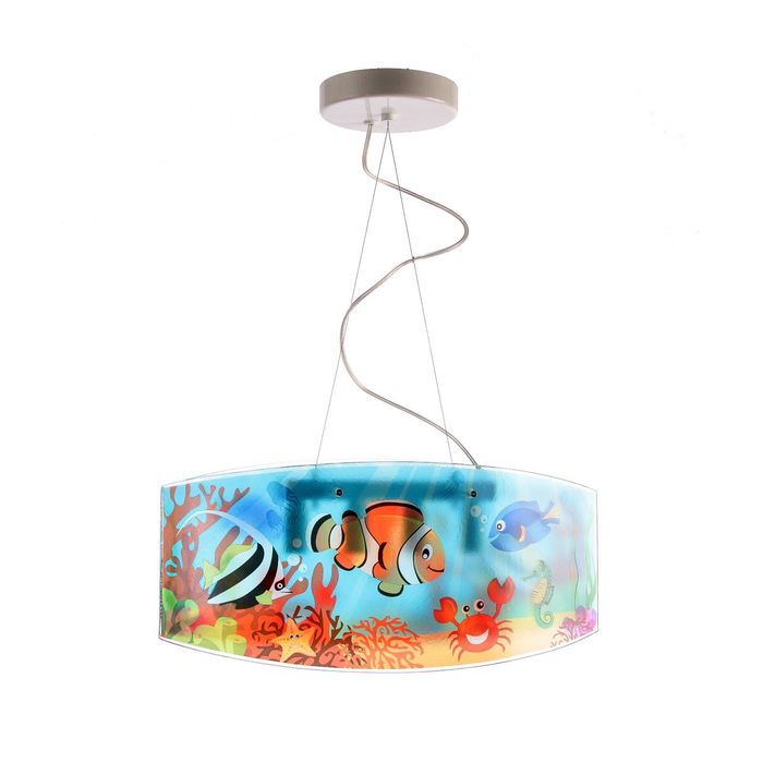 Люстра подвесная "Дружба" 4 лампы E14 40Вт подводный мир