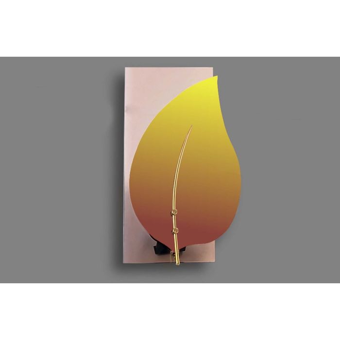 Бра "Лист" 1 лампа E14 40Вт бронза-каштановый-желтый