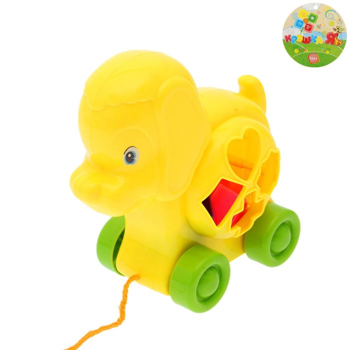 Каталка на верёвке «Собачка» с сортером, МИКС