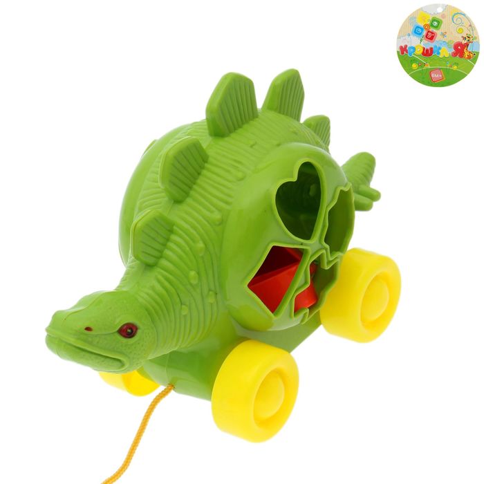 Каталка на верёвке «Дракон-2» с сортером, МИКС