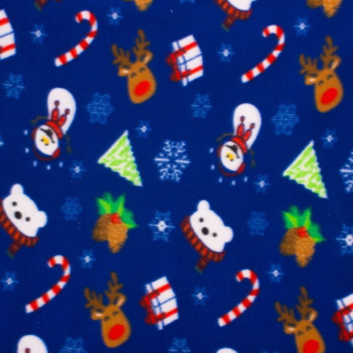 Плед "Экономь и Я" 75х100 см, Новогодние забавы, 150 г/м², 100% п/э