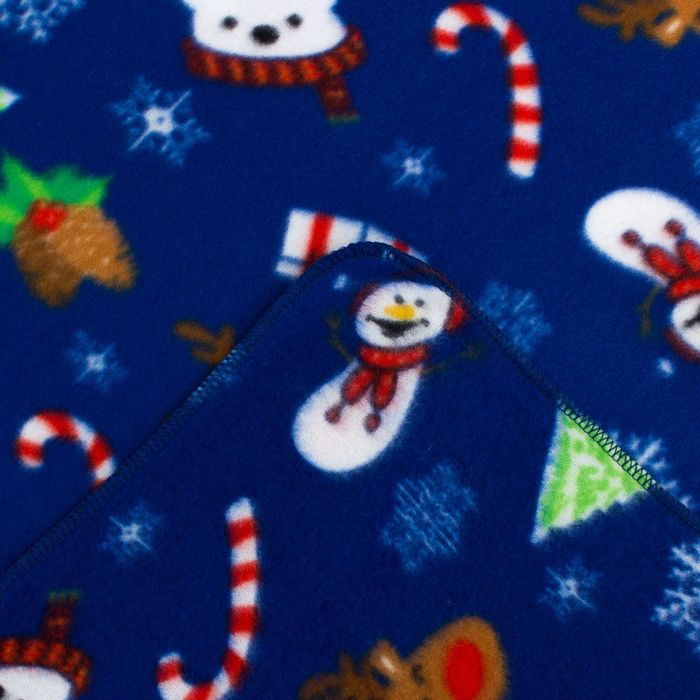 Плед "Экономь и Я" 75х100 см, Новогодние забавы, 150 г/м², 100% п/э