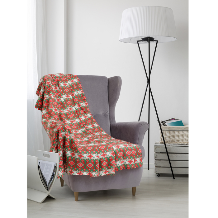 Плед "Экономь и Я" 150х180 см Новогодние узоры