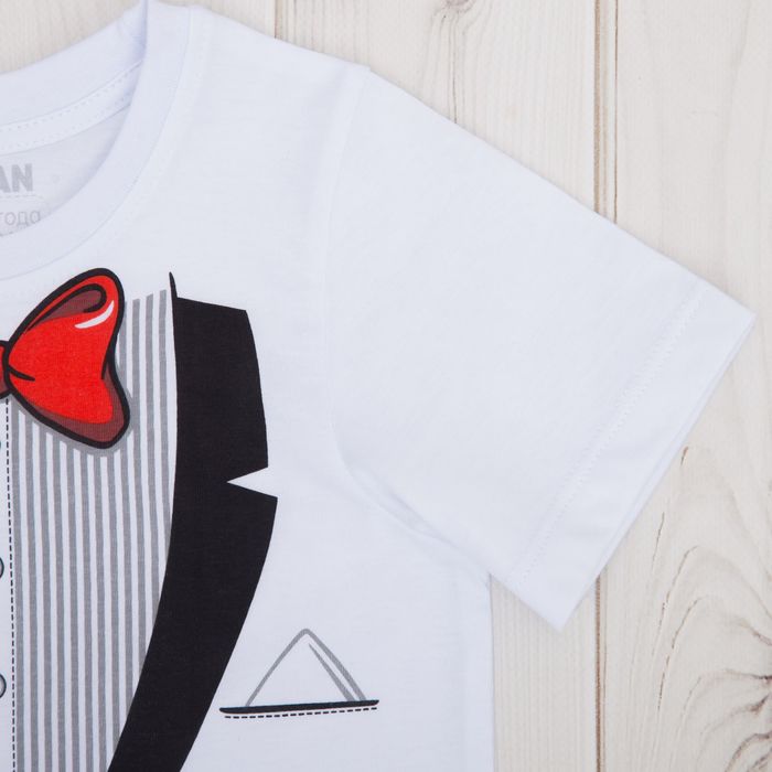 Футболка детская KAFTAN "Костюм с красной бабочкой" рост 86-92 см (28), 1-2 года