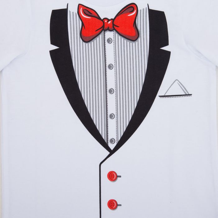 Футболка детская KAFTAN "Костюм с красной бабочкой" рост 86-92 см (28), 1-2 года