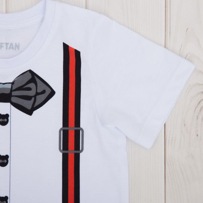 Футболка детская KAFTAN "Подтяжки" рост 86-92 см (28), 1-2 года