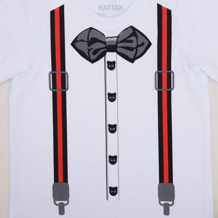 Футболка детская KAFTAN "Подтяжки" рост 86-92 см (28), 1-2 года