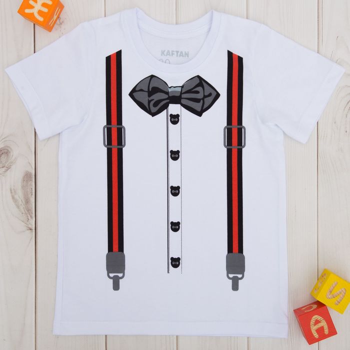 Футболка детская KAFTAN "Подтяжки" рост 110-116 см (32), 5-6 лет