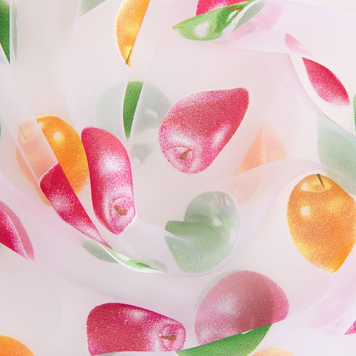 Тюль "Этель" Яблоневый сад без утяжелителя, ширина 250 см, высота 270 см