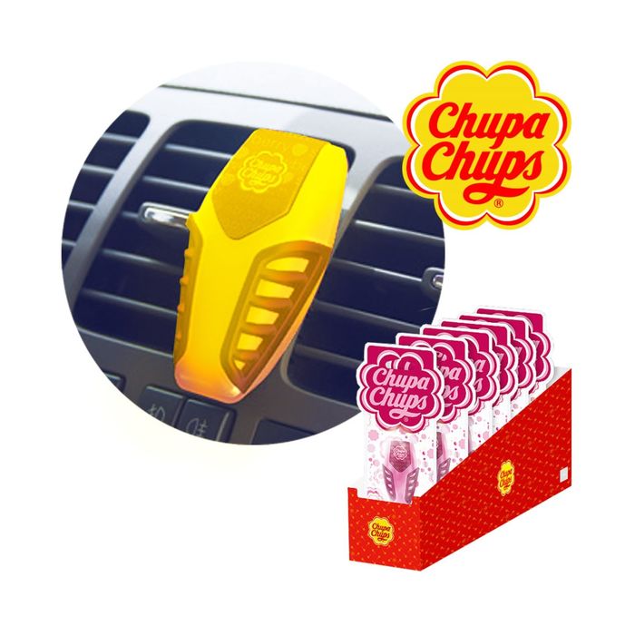 Ароматизатор на дефлектор мембранный гелевый Chupa Chups, лайм-лимон, 3 мл (CHP301)