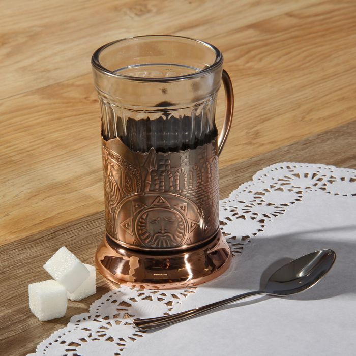 Подстаканник "Богатырская застава", медь