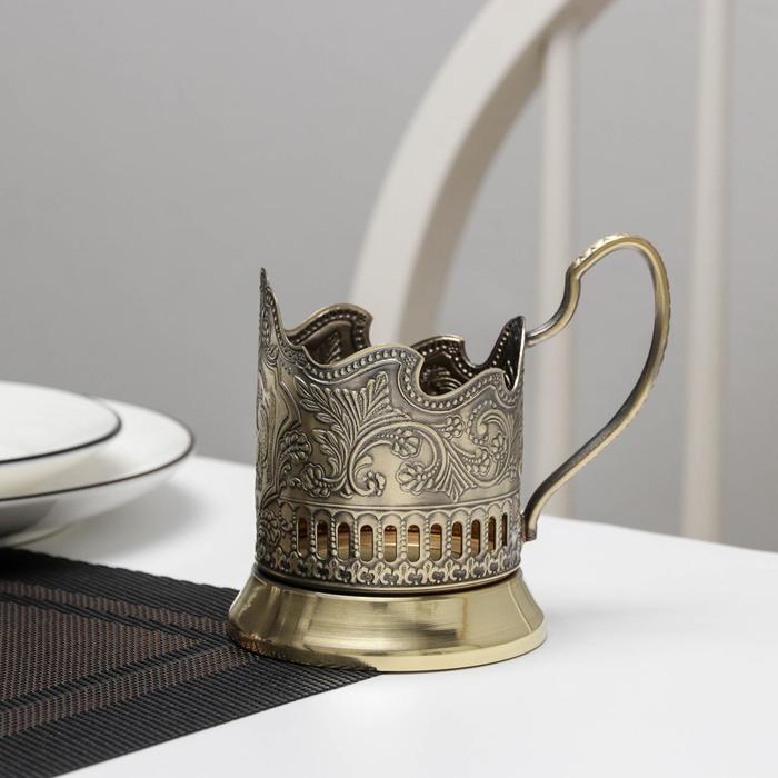 Подстаканник "Глухарь", латунь