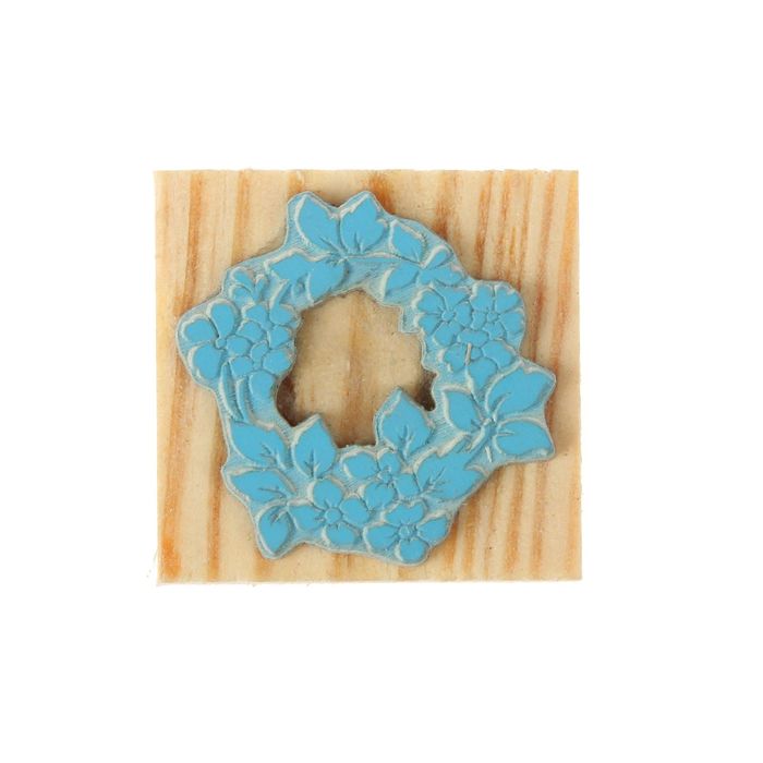 Штамп "Венок из полевых цветов" резина, 4х4 см (ШТ-101)