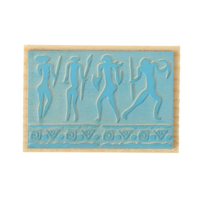 Штамп "Пляшущие человечки" резина, 4х6 см (ШТ-73)