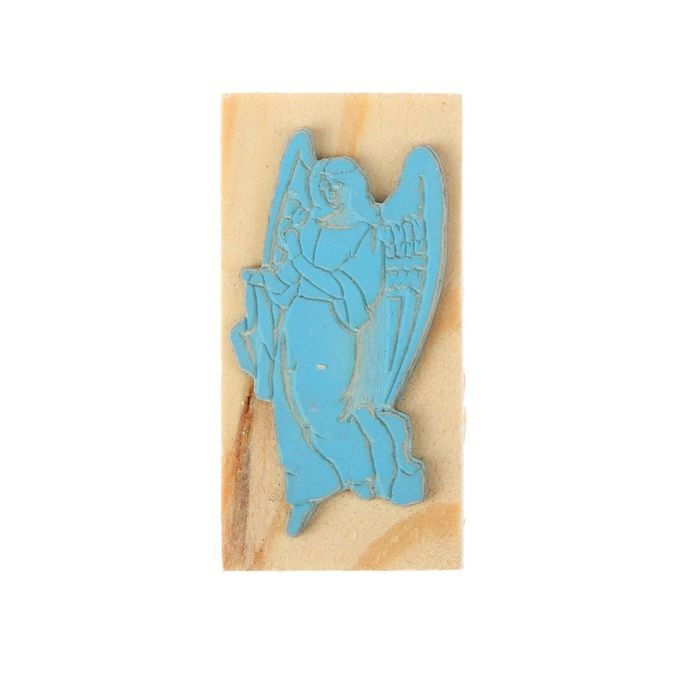 Штамп "Ангел с арфой" резина, 4х6 см (ШТ-167)