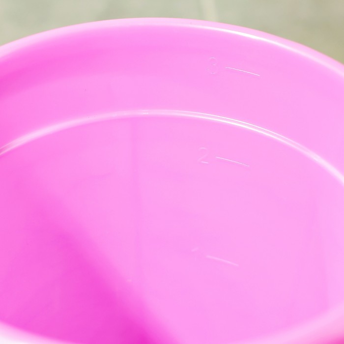 Ведро 3 л "Евро", пищевое, особо прочное, МИКС