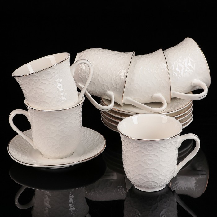 Сервиз чайный "Элиан", 12 предметов: 6 чашек 160 мл, 6 блюдец