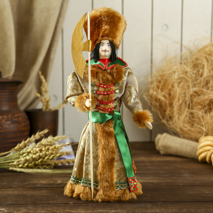 Сувенирная кукла "Воин" 30х13 см, МИКС