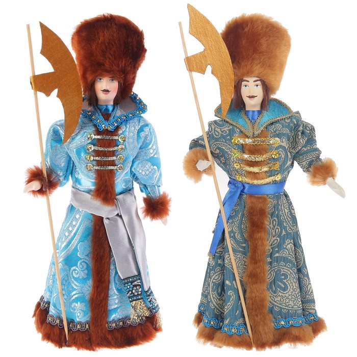 Сувенирная кукла "Воин" 30х13 см, МИКС