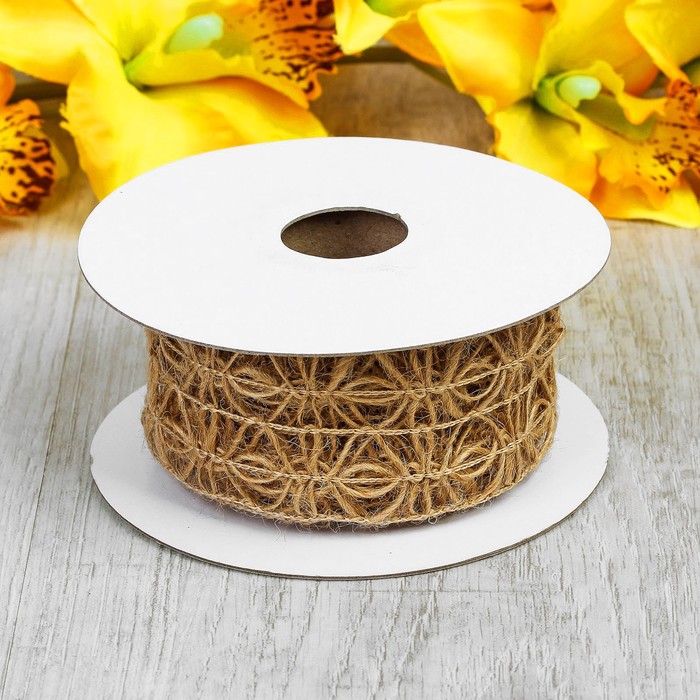 Лента холщовая "Ажурная", 50мм, 4,5±1м