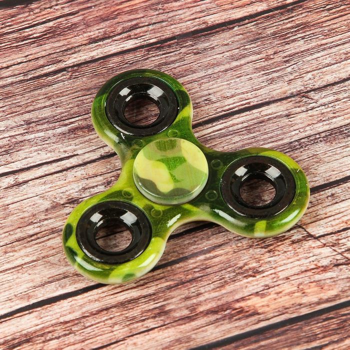 Спиннер "Камуфляж", черный вставки 6,5*6,5*1