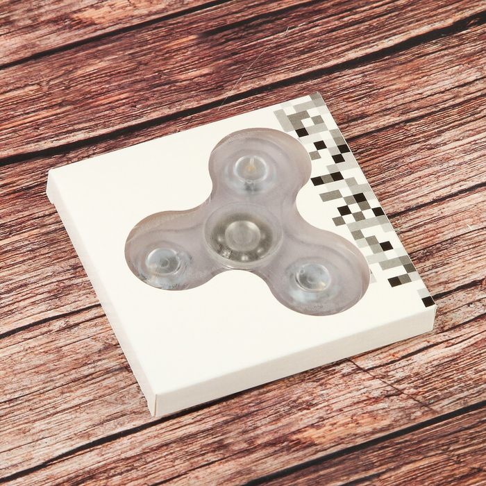 Спиннер "Диско" прозрачный, с подсветкой, 3 режима 7*7*1
