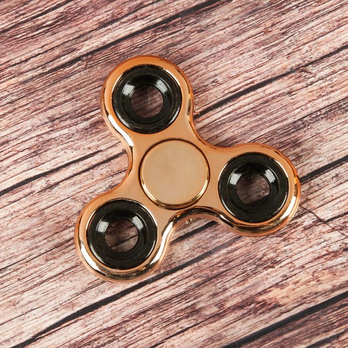 Спиннер "Классика" хром, золото, 7,5*0,5см