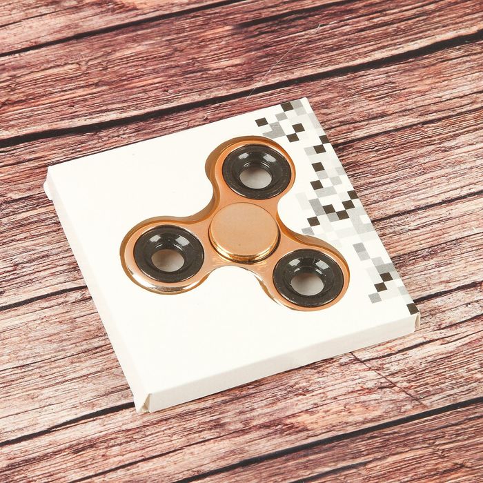 Спиннер "Классика" хром, золото, 7,5*0,5см