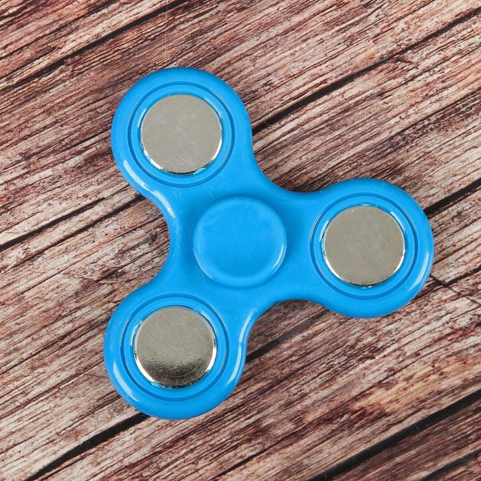 Спиннер "Минимум" синий, вставки хром, 7*7*1см