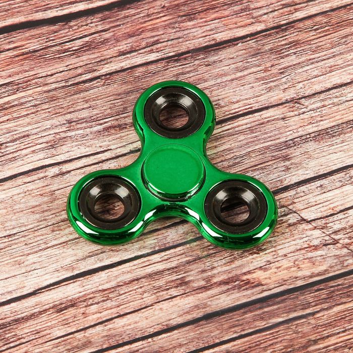 Спиннер "Классика" хром, зеленый, 7,5*0,5см
