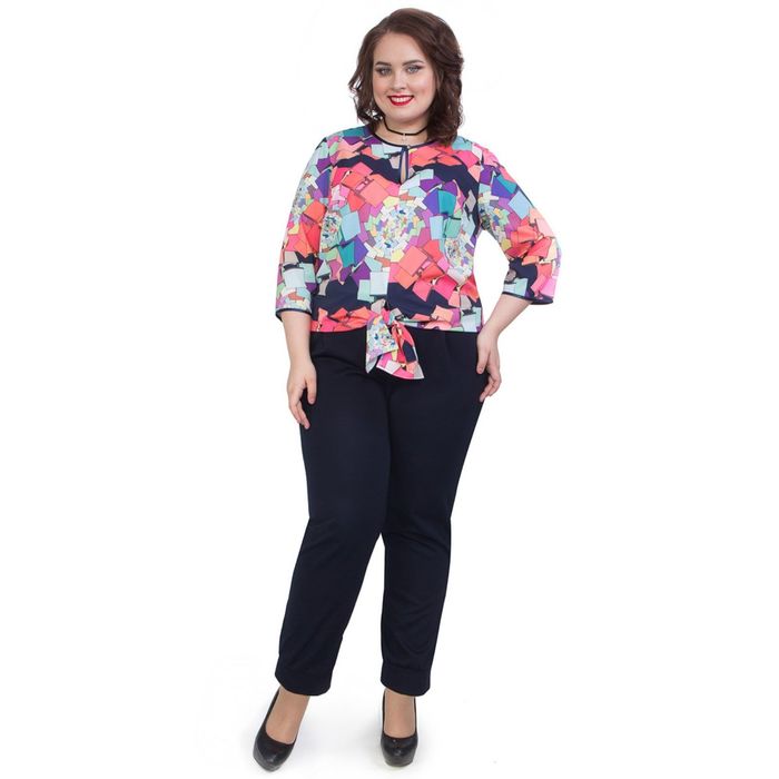 Брюки женские, размер 52, цвет синий Б4-3629/3