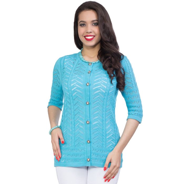 Кардиган женский, размер 42, цвет голубой Кн4-188/4