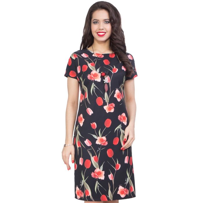 Платье женское, размер 46, цвет чёрный П3-3576/4