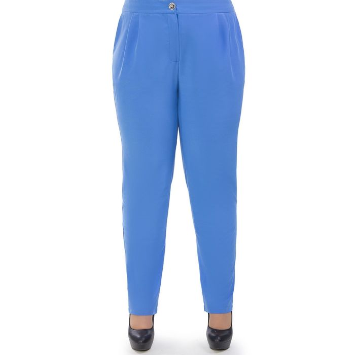 Брюки женские, размер 56, цвет васильковый Б5-3570/2