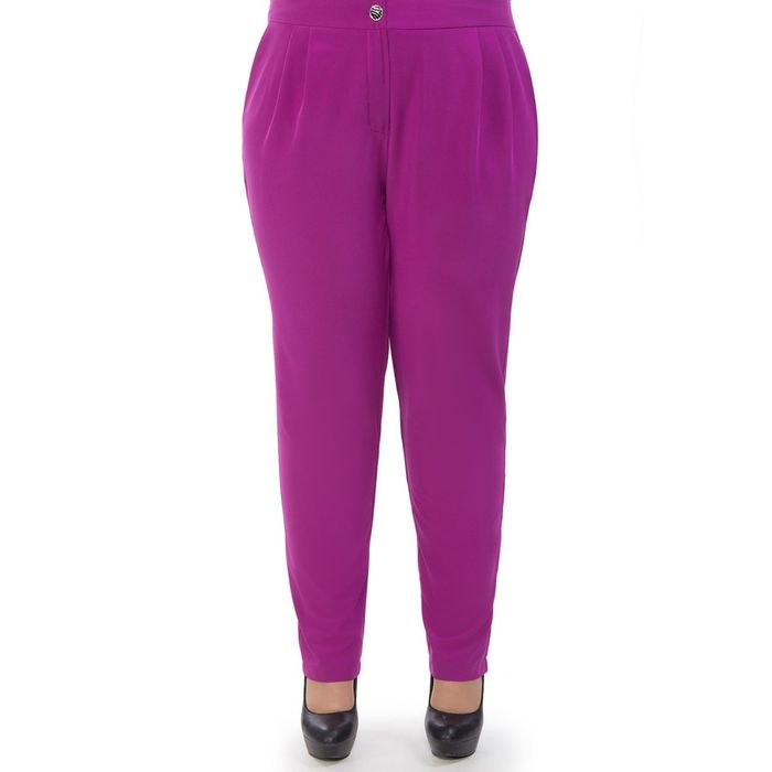 Брюки женские, размер 52, цвет фуксия Б5-3570/4