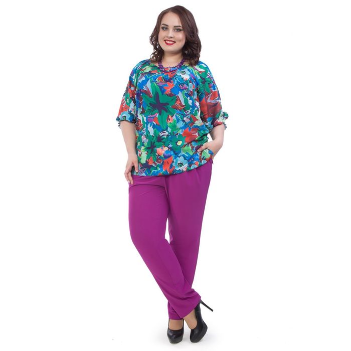 Брюки женские, размер 60, цвет фуксия Б5-3570/4