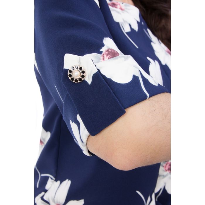 Костюм (блуза+юбка), размер 46, цвет синий К4-3646