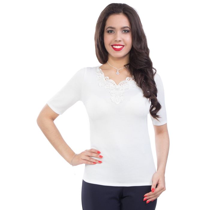 Блуза женская, размер 50, цвет белый